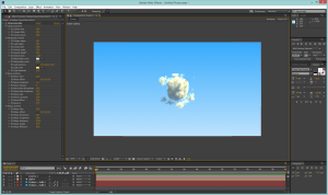 Clouds procedurally rendered directly in After Effects